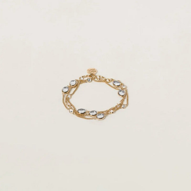 Miu Metal Crystals Bracelet