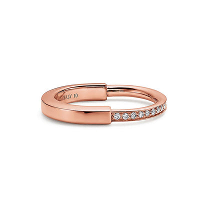 Tiff Lock Diamonds Rose Gold Ring