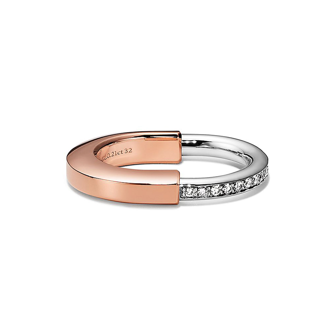 Tiff Lock Diamond Rose Gold Ring