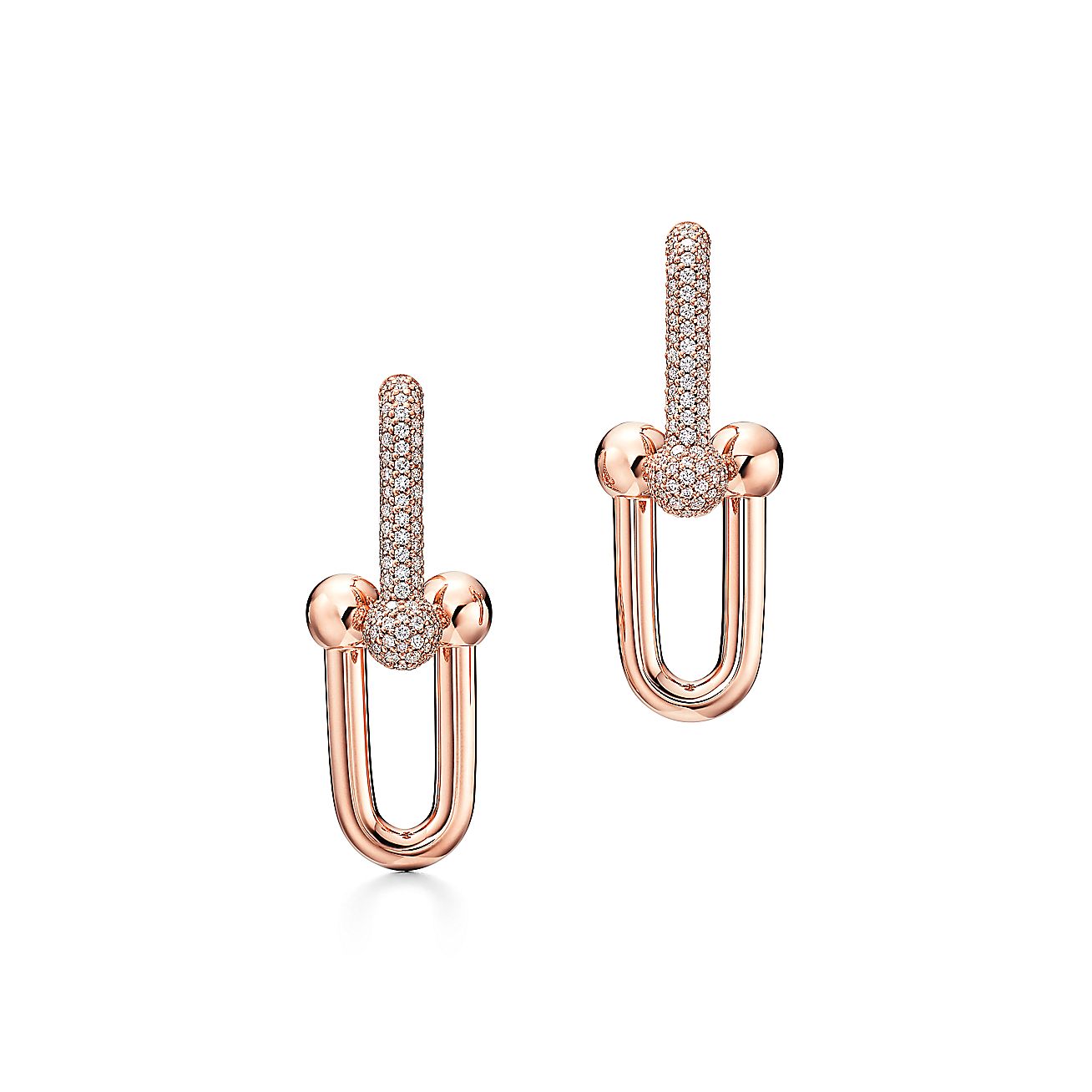 Tiff HardWear Large Link Diamonds Earrings