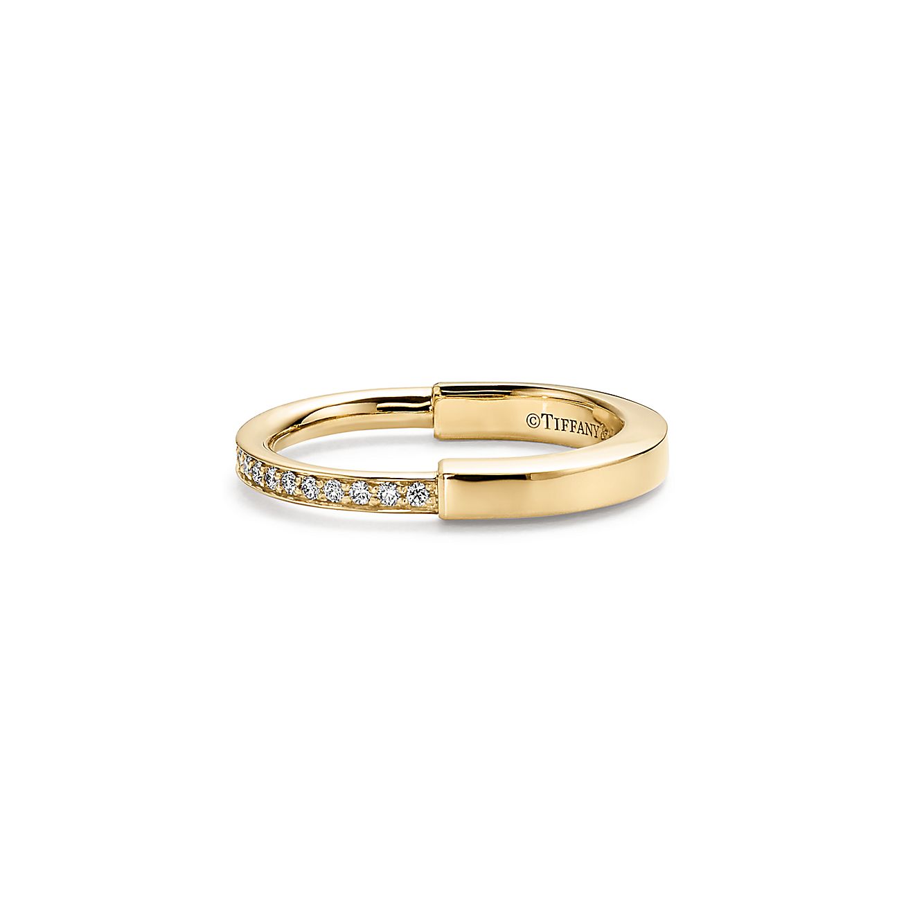 Tiff Lock Diamonds Yellow Gold Ring