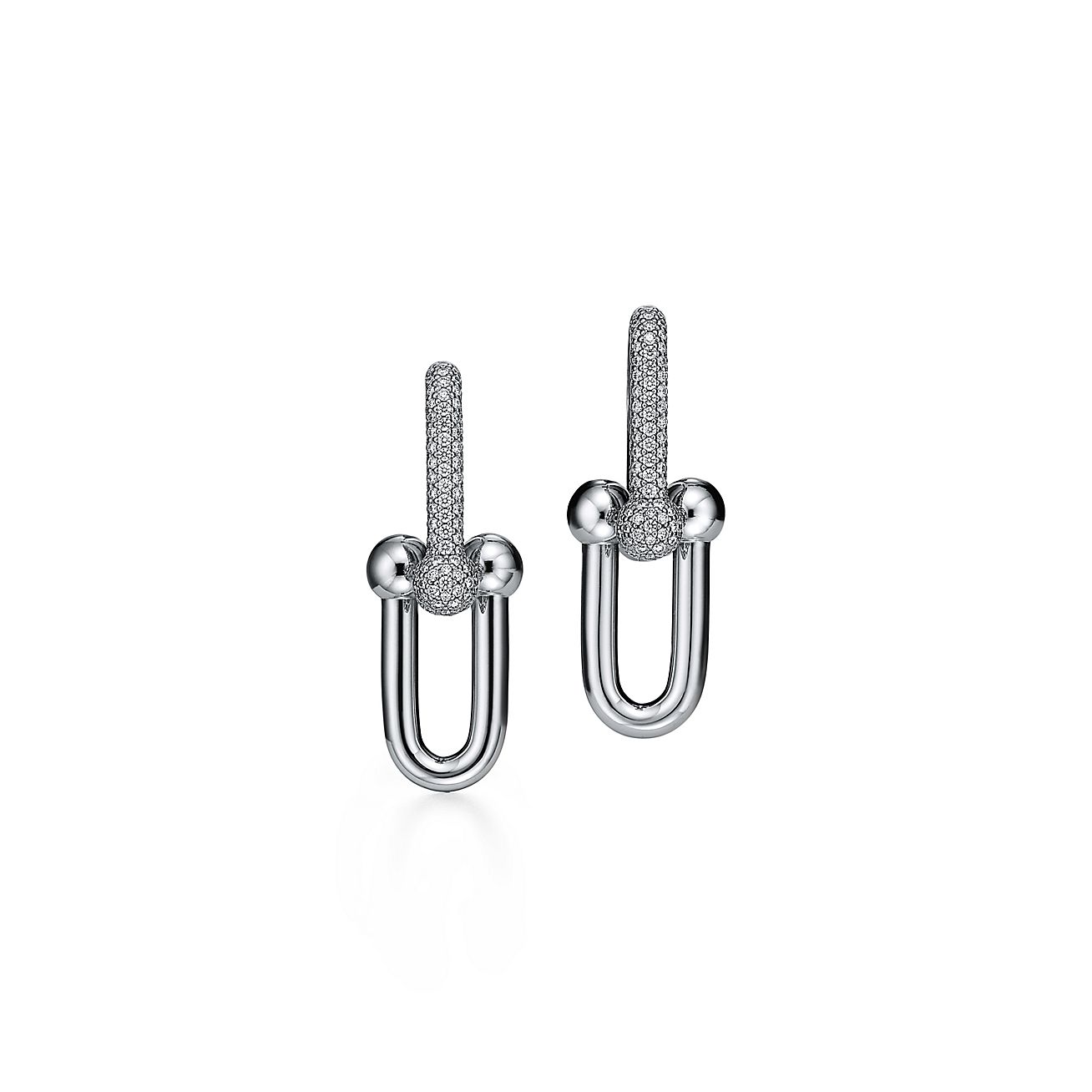 Tiff HardWear Large Link Diamonds Earrings
