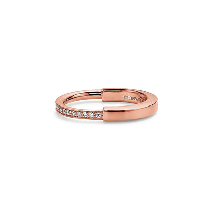 Tiff Lock Diamonds Rose Gold Ring
