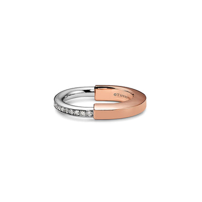 Tiff Lock Diamond Rose Gold Ring