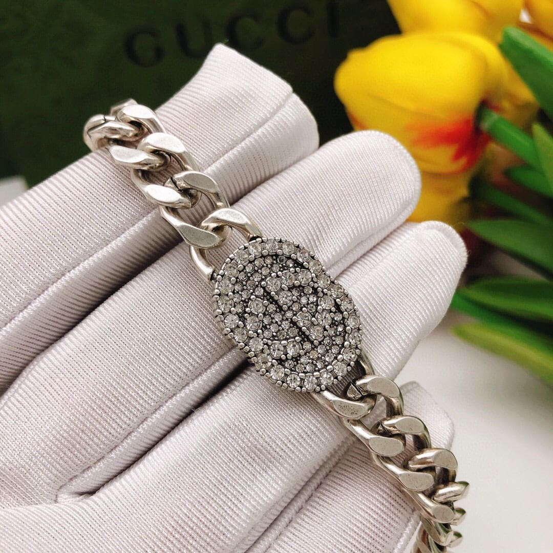 GG Script Diamonds Necklace