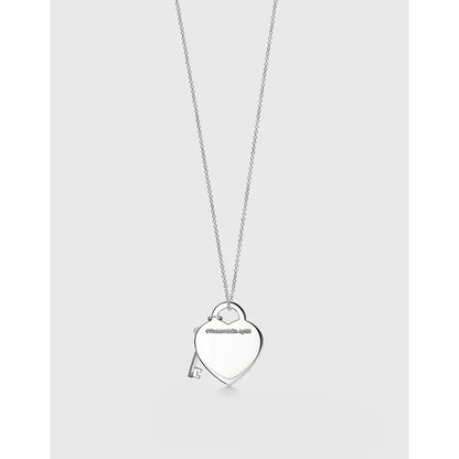 Tiff Heart & Key Necklace