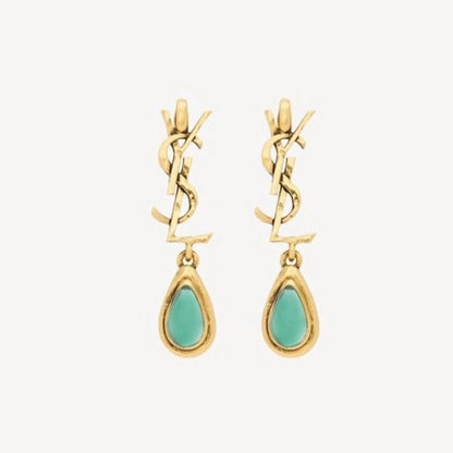 Saint Emerald Gold Earrings