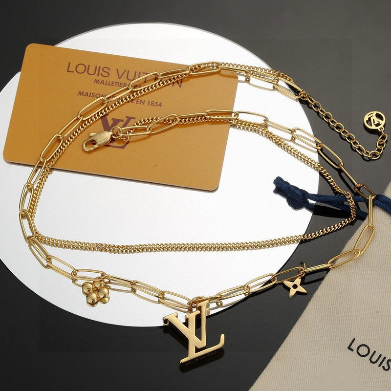 Louis Pink Crystal Necklace