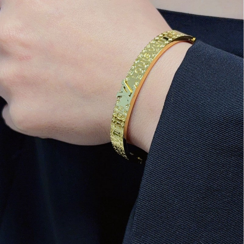 Louis Vintage Monogram Gold Bracelet