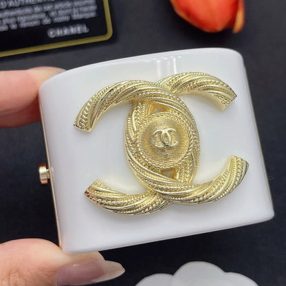CC Gold White Resin Bracelet