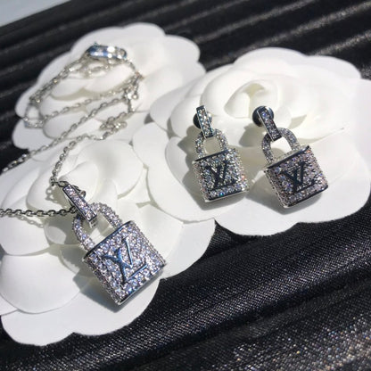 Louis Diamond Lock Earrings