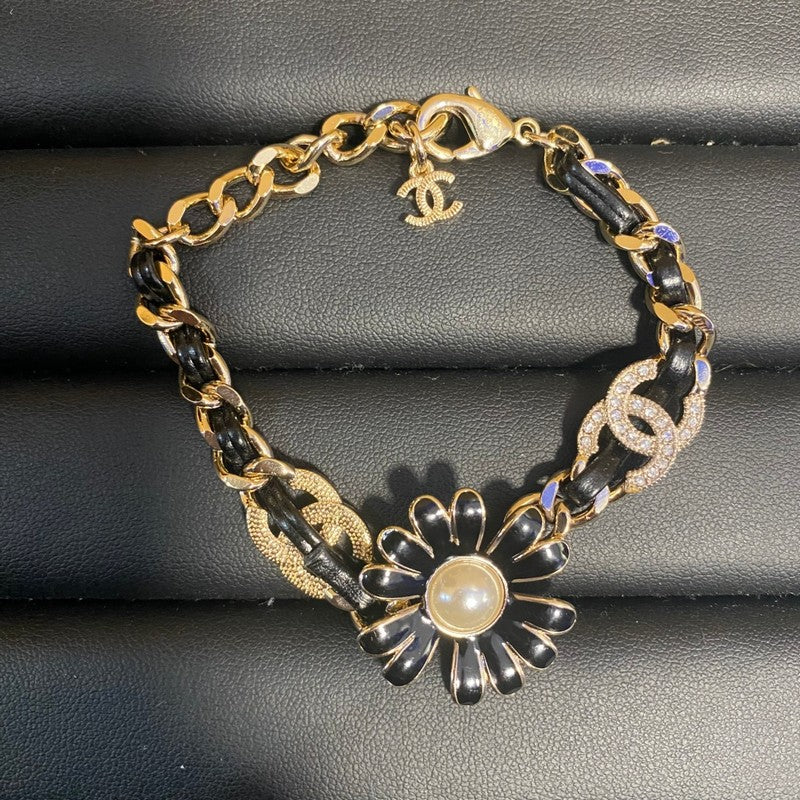 CC Black Flower Choker Necklace