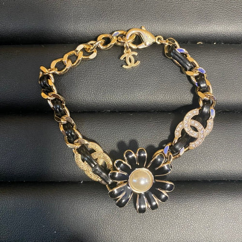 CC Black Flower Choker Necklace