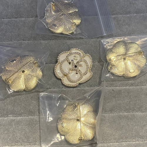 CC Camellia Pearl Brooch