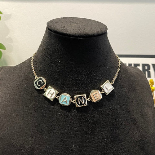 CC Color Logo Choker Necklace