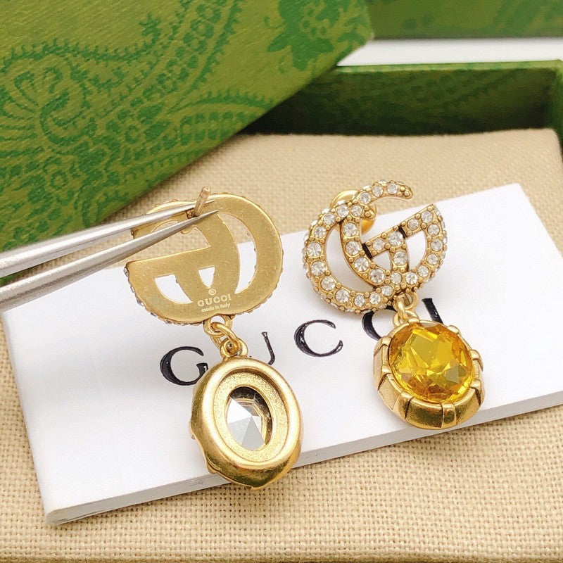 GG Yellow Crystal Earrings