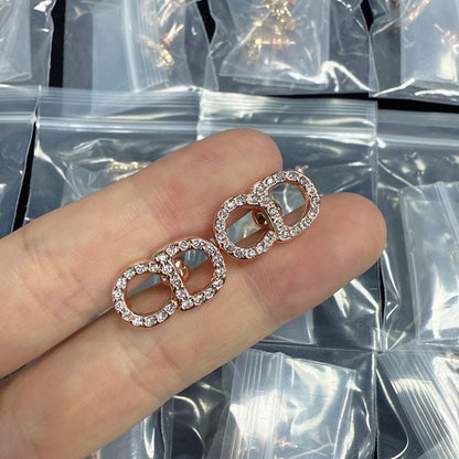 CD Pave Diamond Earrings