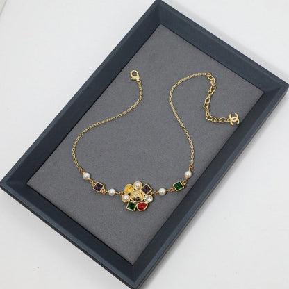 CC Color Crystal Choker Necklace