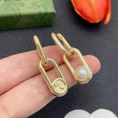 GG Pearl Link Earrings