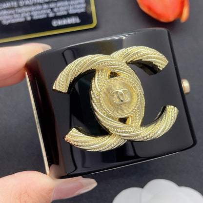 CC Gold Black Resin Bracelet