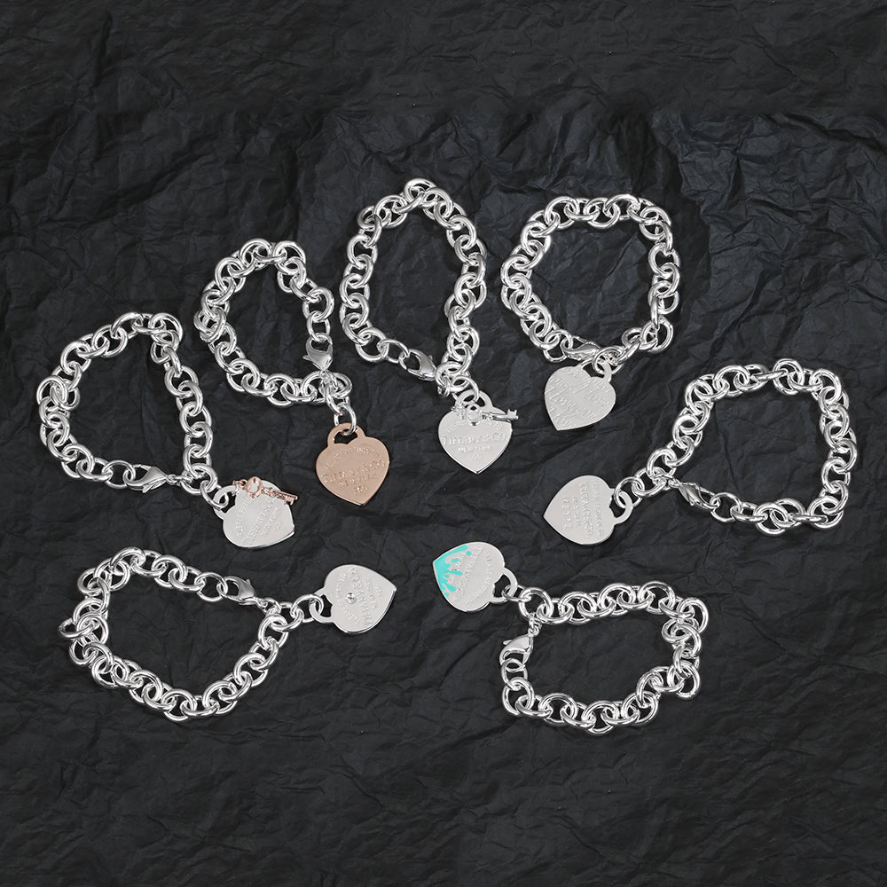 Tiff Heart Tag Bracelet