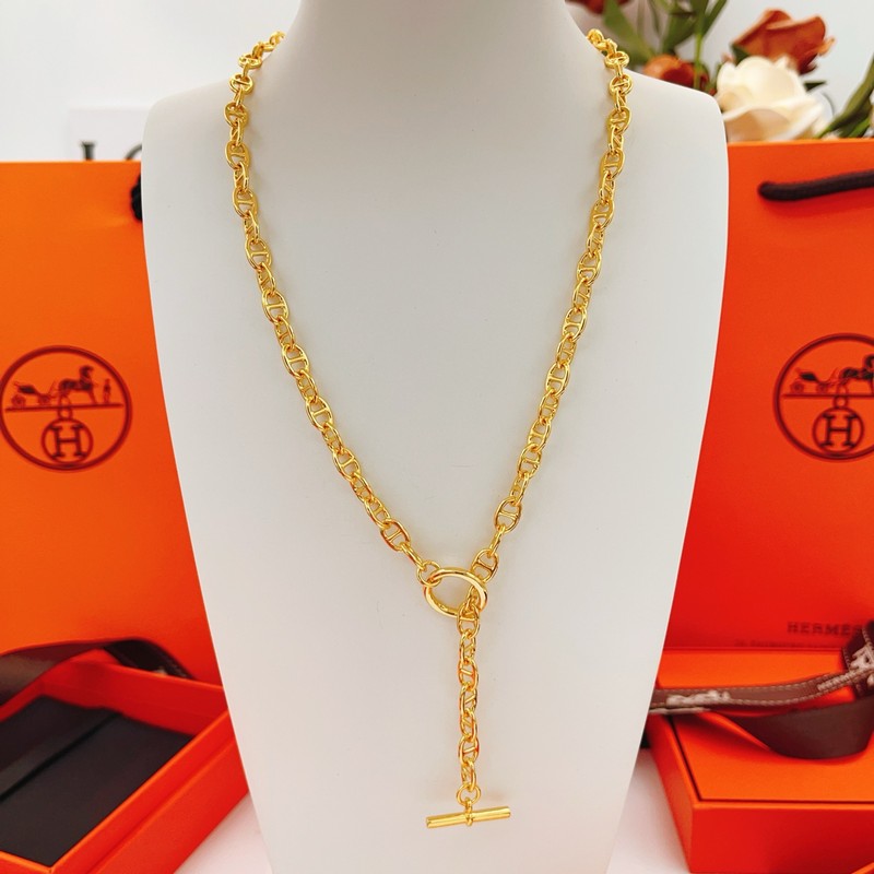 Herm Cache Coeur Chain Gold Necklace