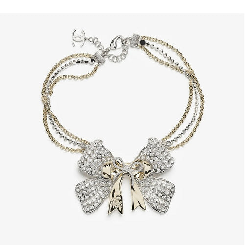 CC 25K Bow Tie Choker Necklace
