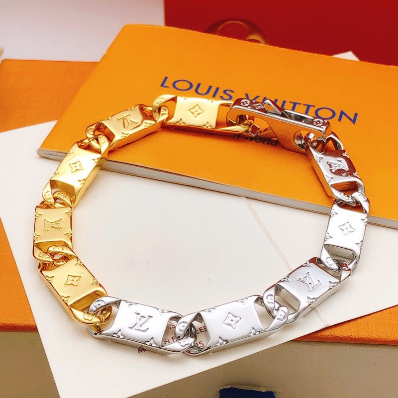 Louis Yellow & White Gold Chain Bracelet