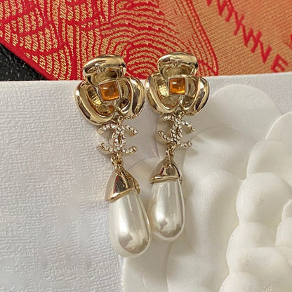 CC Camellia Pearl Earrings