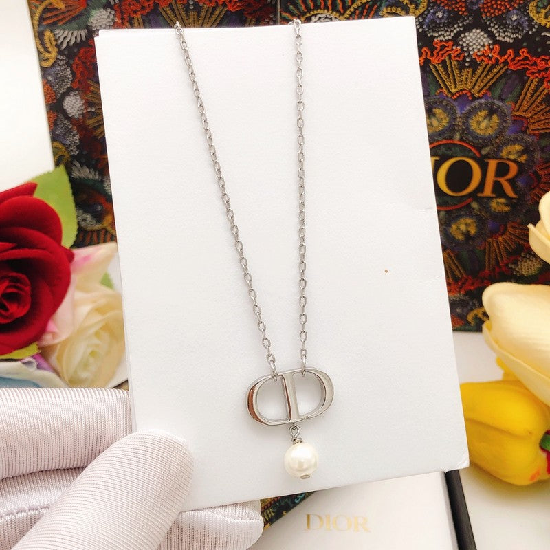 CD Petit Pearl Drop Necklace