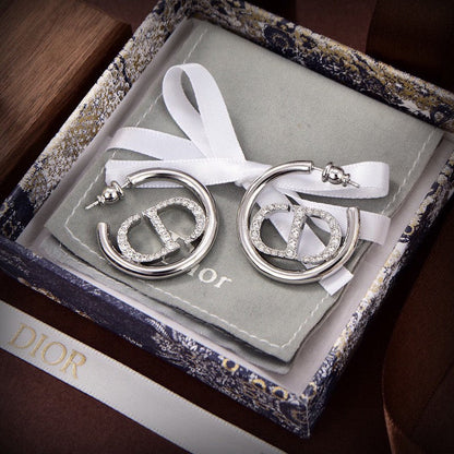 CD White Gold Diamond Earrings