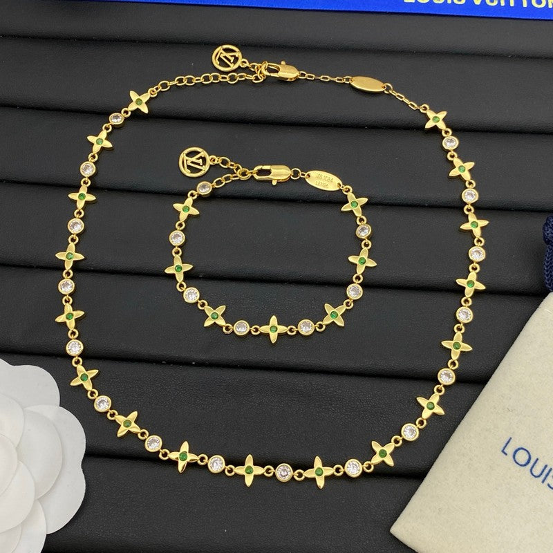 Louis Green Blossom Gold Necklace