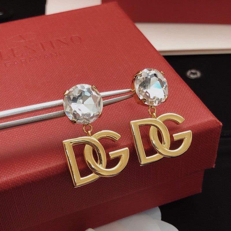DG Crystal Gold Earrings
