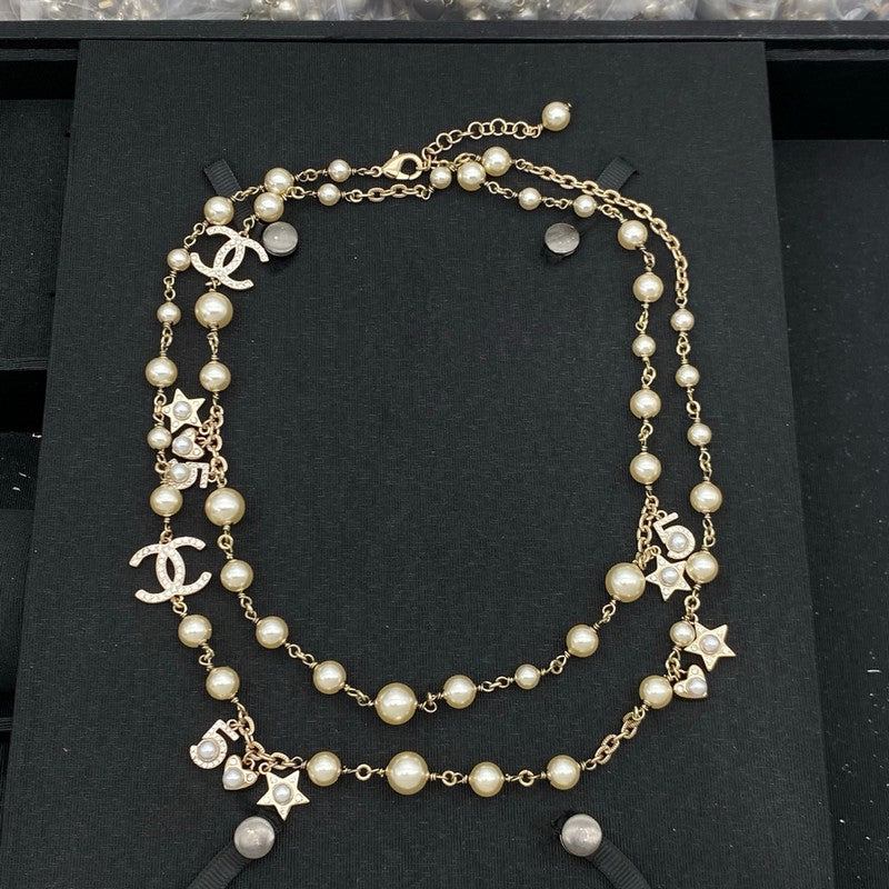 CC NO.5 Star Pearl Long Necklace
