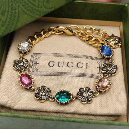 GG Interlocking G Color Crystal Bracelet