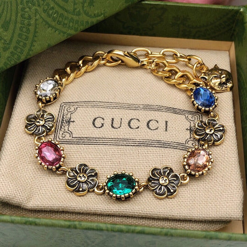 GG Interlocking G Color Crystal Bracelet