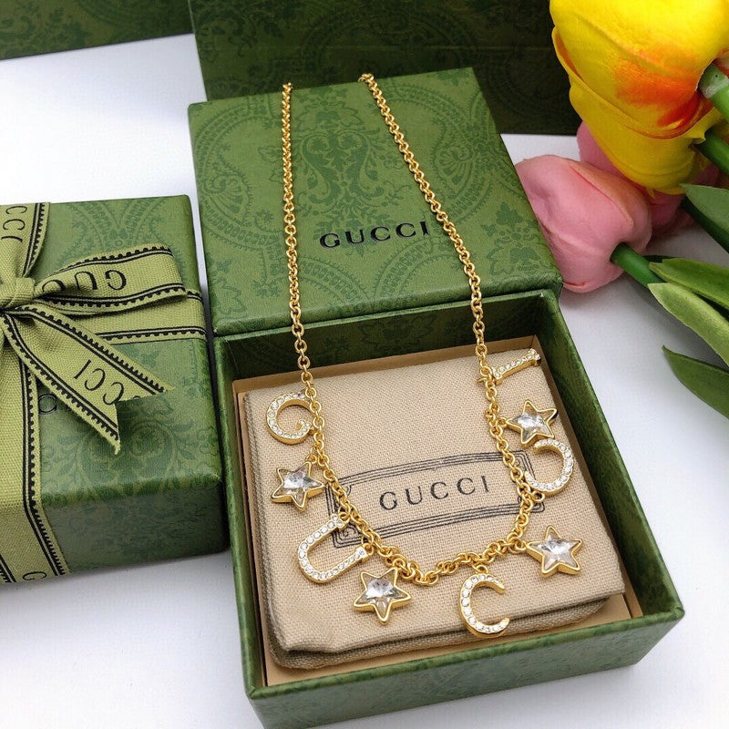 GG Star Diamond Chain Necklace