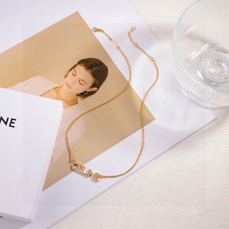 CE Triomphe Diamond Gold Necklace