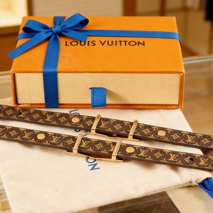 Louis Monogram Vintage Leather Bracelet