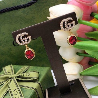 GG Red Crystal Earrings