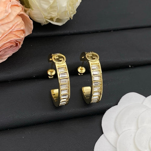 GG Crystal Gold Earrings