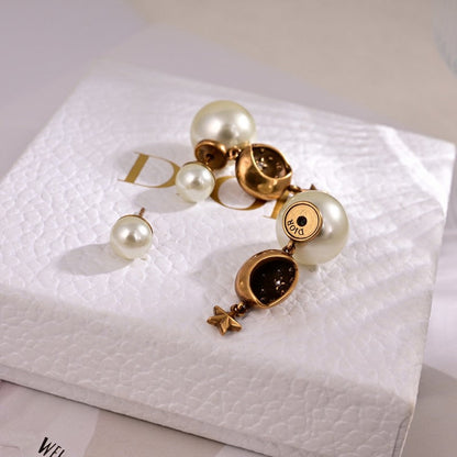 CD Tribales Clip Pearl Earrings