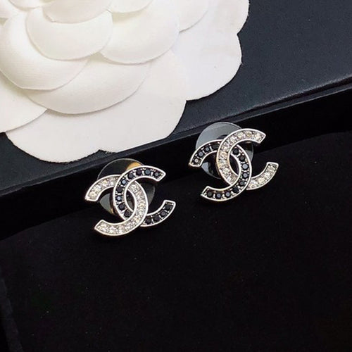 CC Black Gold Diamond Earrings