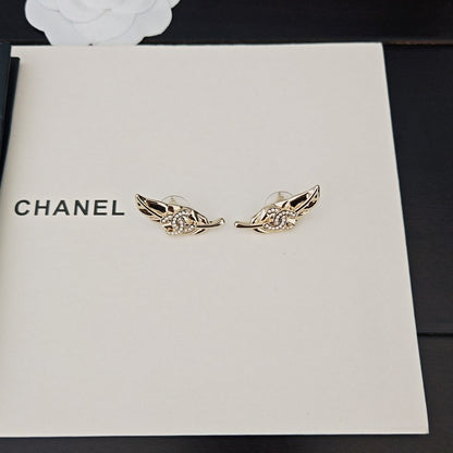 CC Diamond Leaf Earrings