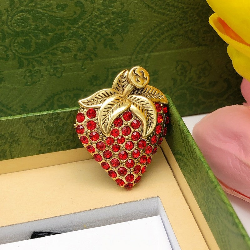 GG Strawberry Gold Brooch