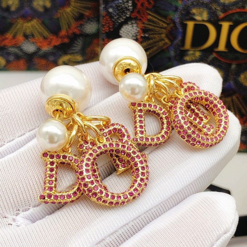 CD Tribales Pink Crystal Earrings