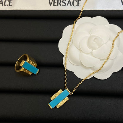 Vers Blue Gold Necklace