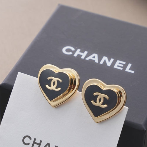 CC Black & Red Heart Earrings