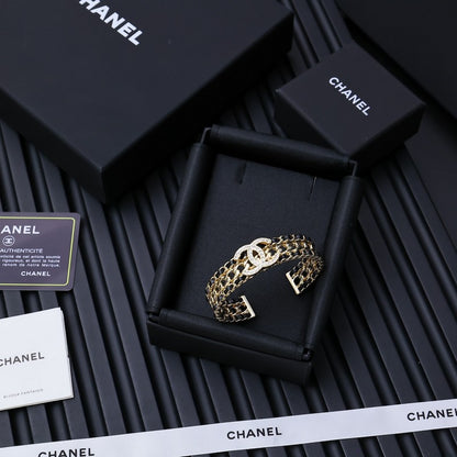 CC Strass Leather Bracelet
