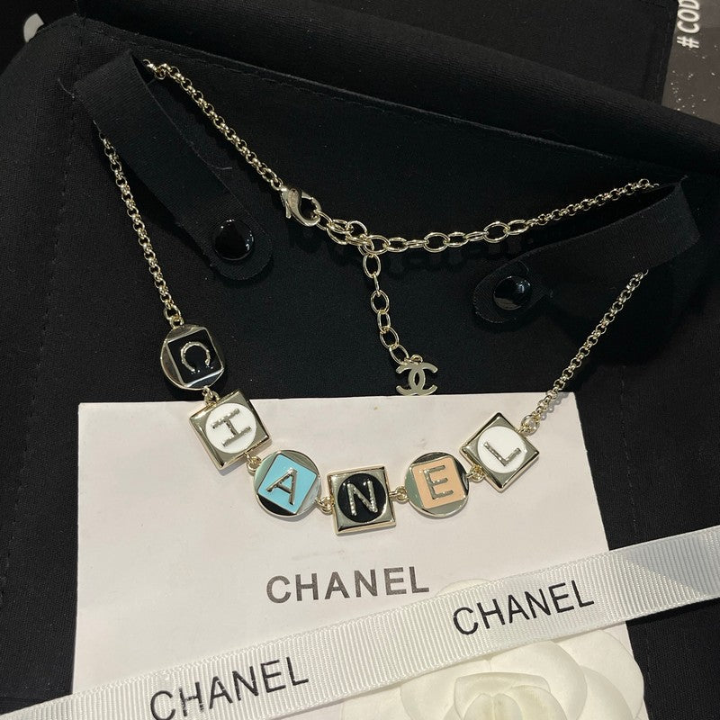 CC Color Logo Choker Necklace